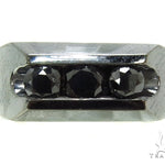 Channel Black Diamond Silver Ring 39274 - Image 2