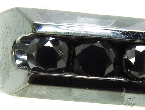 Channel Black Diamond Silver Ring 39274 - Image 3