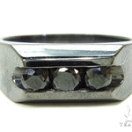 Channel Black Diamond Silver Ring 39274 - Image 5