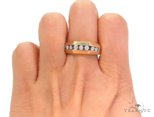 14K Gold Channel Diamond Band, photo 7 of 7