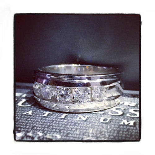 Channel Diamond Wedding Ring 41766 - Image 3