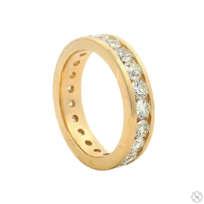 14K Gold Channel Set Lab-Grown Diamond Eternity Band, photo 2 of 5