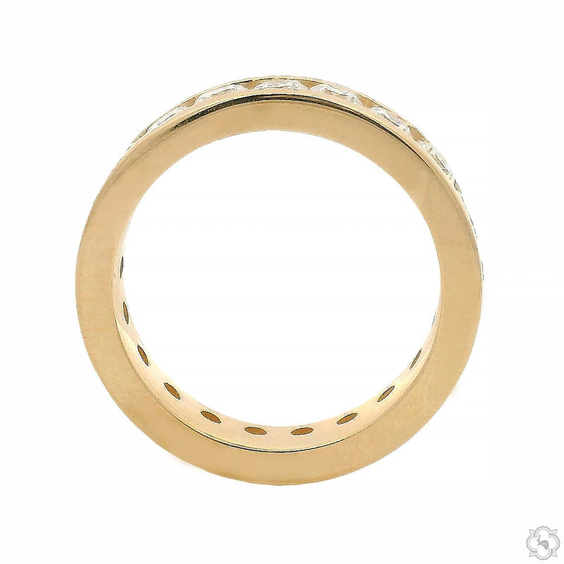 14K Gold Channel Set Lab-Grown Diamond Eternity Band, photo 3 of 5