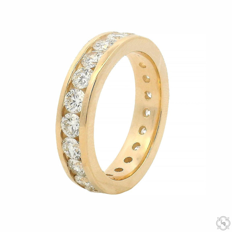 14K Gold Channel Set Lab-Grown Diamond Eternity Band, photo 4 of 5