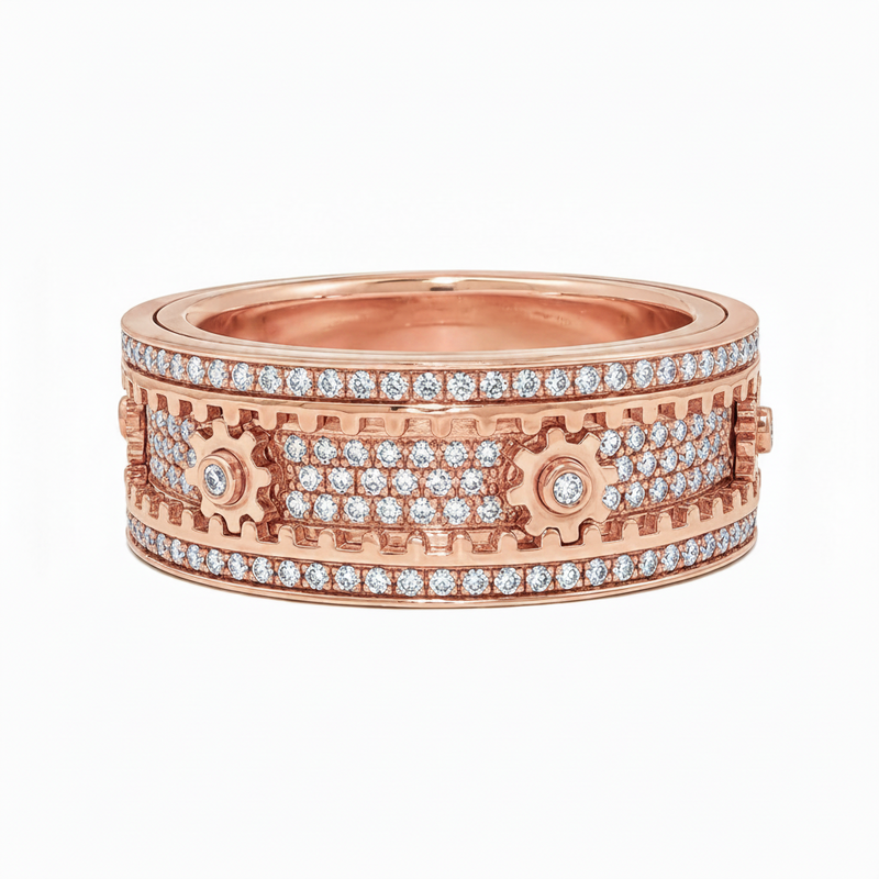【Hana87】 Order Obsession Ring Buy Mechanical Luxe Spinner Ring 71318 – TraxNYC