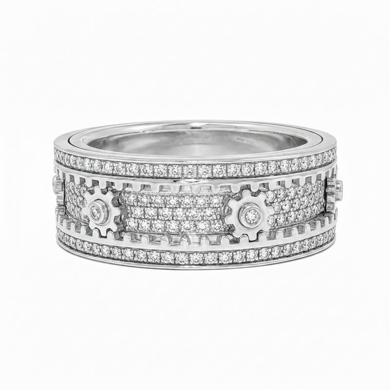 Mechanical Luxe Spinner Ring 71318 White Gold / 12