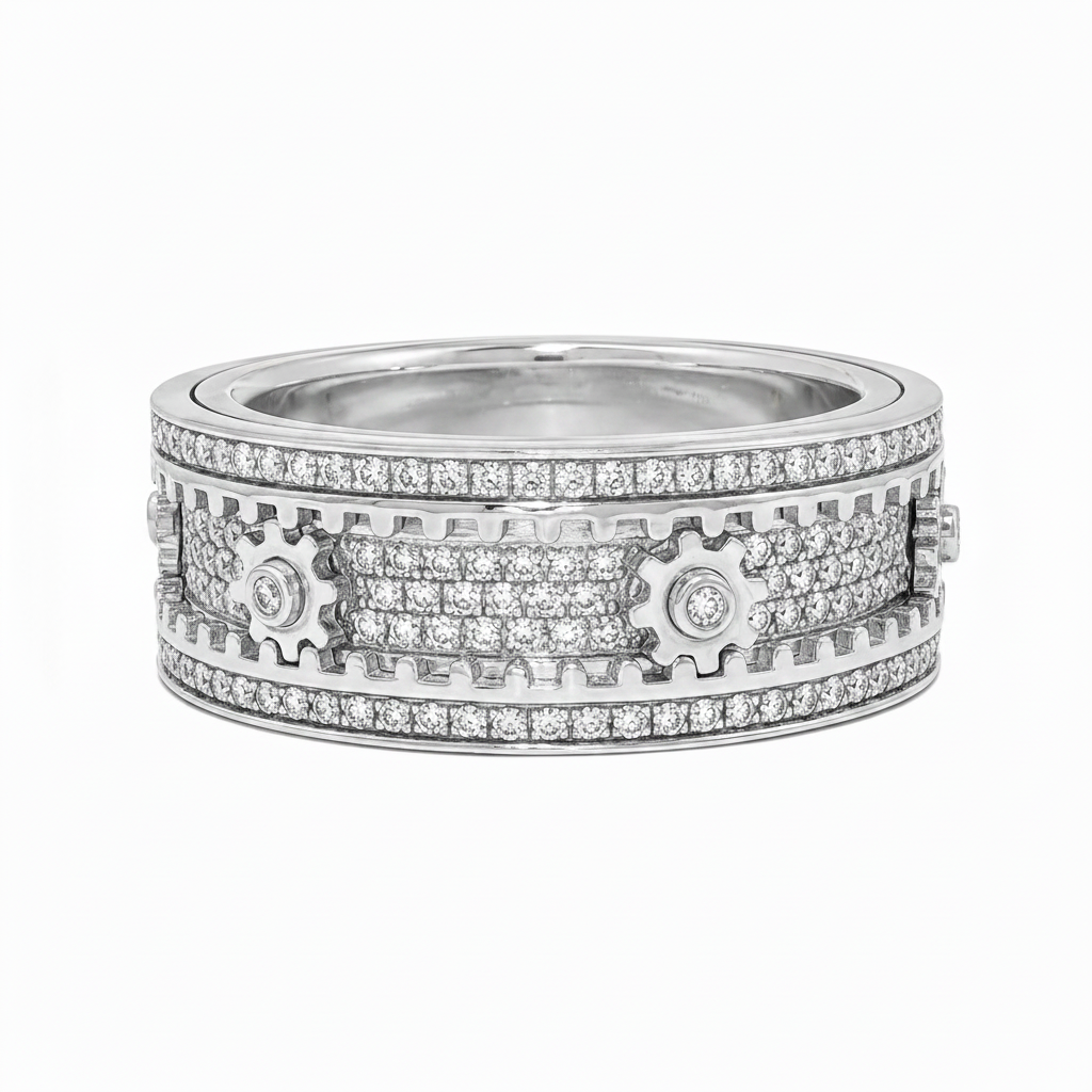 【Hana87】 Order Obsession Ring Buy Mechanical Luxe Spinner Ring 71318 – TraxNYC