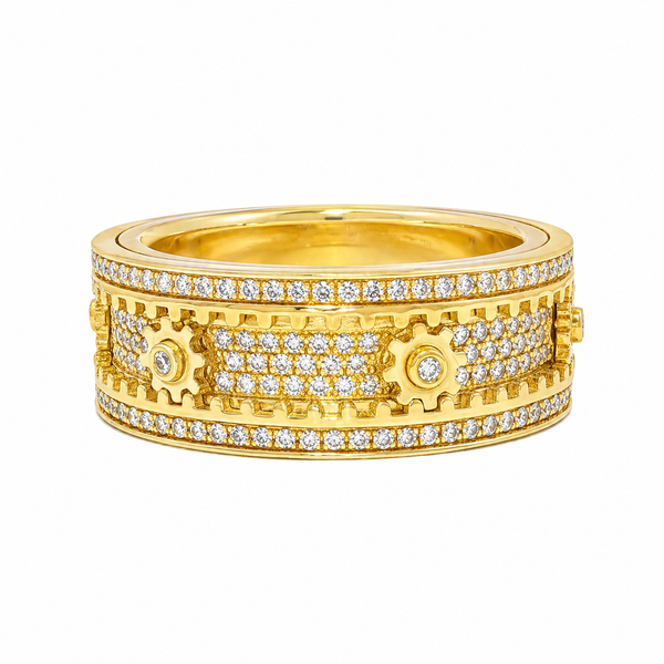 diamond gear Buy Mechanical Luxe Spinner Ring 71318 – TraxNYC