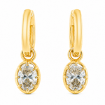 Georgian Oval Drop Hoop Earrings 71734