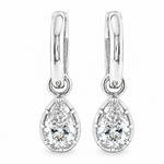 Georgian Pear Drop Hoop Earrings 71736