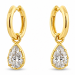 Georgian Pear Drop Hoop Earrings 71736