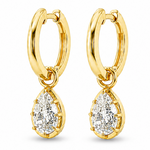 Georgian Pear Drop Hoop Earrings 71736