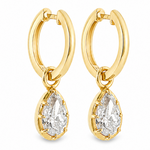 Georgian Pear Drop Hoop Earrings 71736