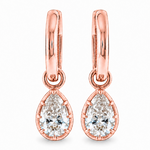 Georgian Pear Drop Hoop Earrings 71736