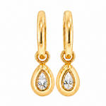 Georgian Pear Drop Hoop Earrings 71736