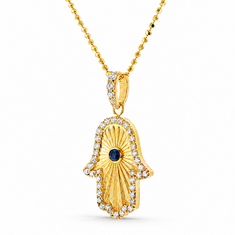 Sunburst Hamsa Pendant Set 71730