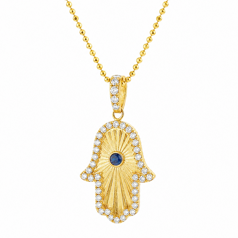 Sunburst Hamsa Pendant Set 71730