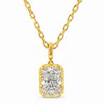 4 Ct Radiant Georgian Pendant Set 71757