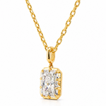 4 Ct Radiant Georgian Pendant Set 71757