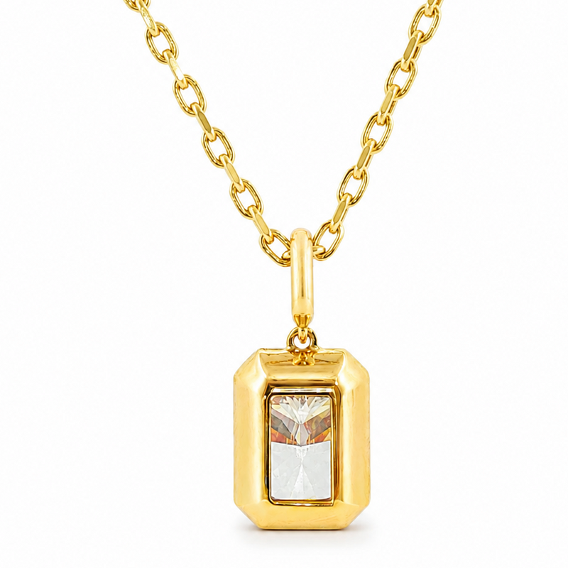 4 Ct Radiant Georgian Pendant Set 71757
