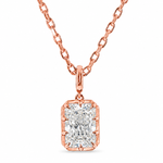 4 Ct Radiant Georgian Pendant Set 71757