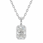 4 Ct Radiant Georgian Pendant Set 71757