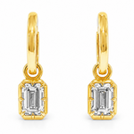 Georgian Emerald Drop Hoop Earrings 71761