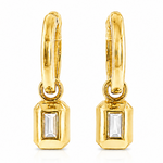 Georgian Emerald Drop Hoop Earrings 71761