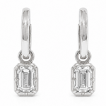 Georgian Emerald Drop Hoop Earrings 71761