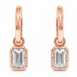 Georgian Emerald Drop Hoop Earrings 71761