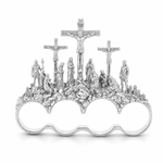 10K Triple Cross 4-Finger Ring 71776