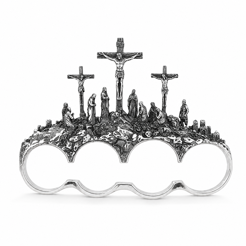 .925 Triple Cross 4-Finger Ring 71777