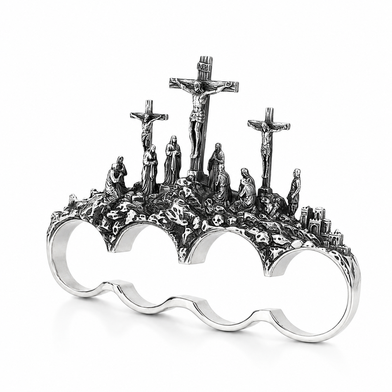 .925 Triple Cross 4-Finger Ring 71777