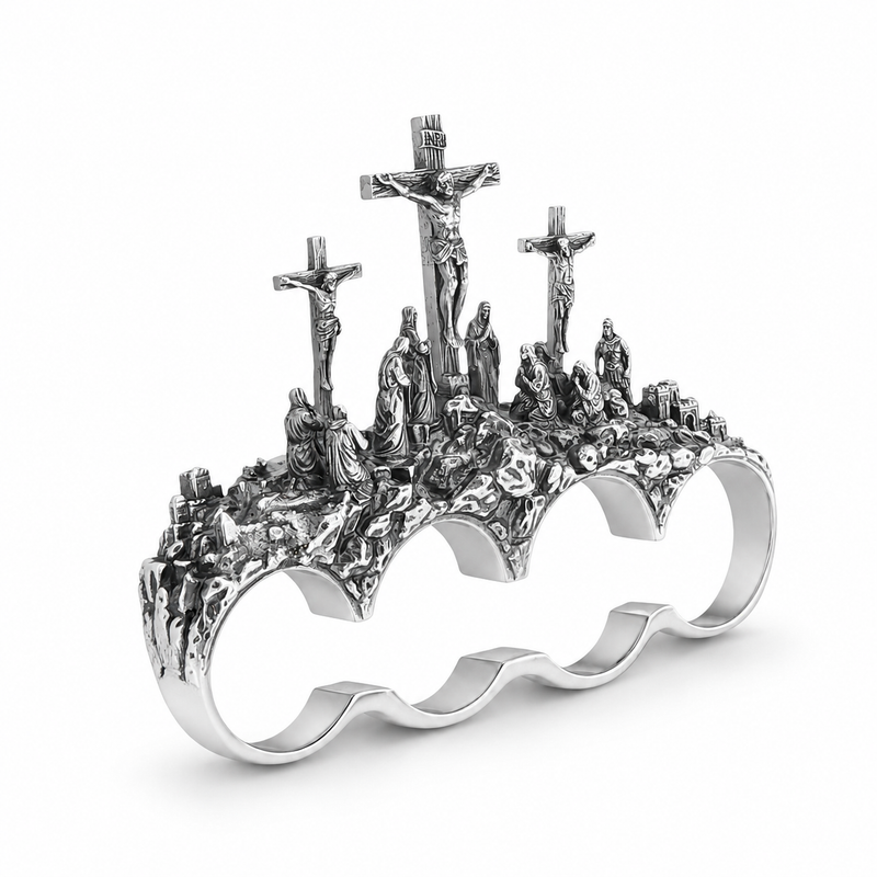 .925 Triple Cross 4-Finger Ring 71777
