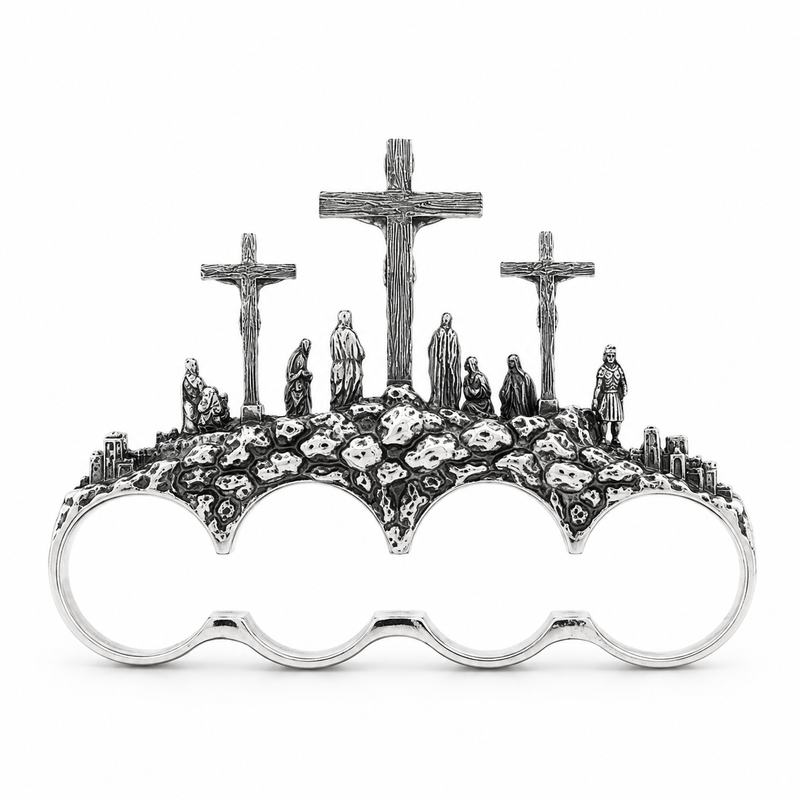 .925 Triple Cross 4-Finger Ring 71777