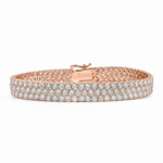 Three Row Diamond Tennis Bracelet 71692