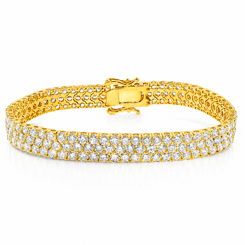 Three Row Diamond Tennis Bracelet 71692