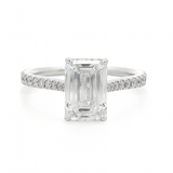 14K Gold Lumière Emerald Cut Lab-Grown Diamond Engagement Ring 70943