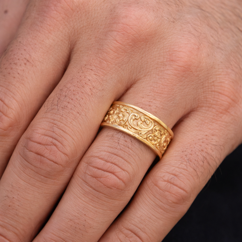 14K Gold Baroque Eternity Band, photo 5 of 5
