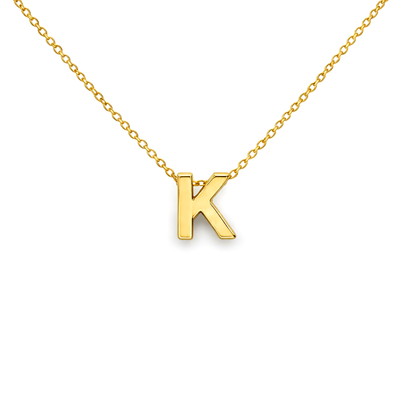 14K Gold Mini Initial Necklace