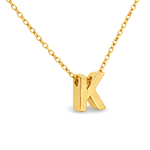 14K Gold Mini  Initial Necklace 68555
