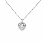 Heart Diamond Bezel Pendant 71018