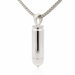 Silver Diamond Bullet Pendant Set 70990