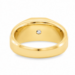 Asscher Solitaire Signet Ring 71599