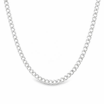 .925 Silver Solid Curb Chain 3.5mm 71456
