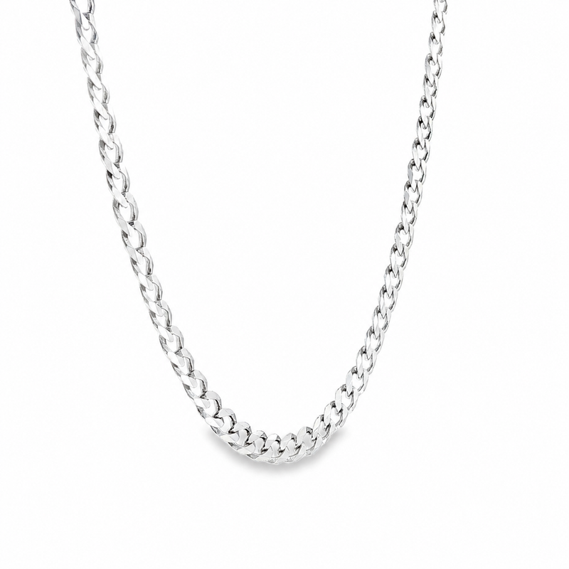 .925 Silver Solid Curb Chain 3.5mm, view 2