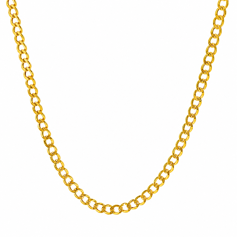 21K Gold Curb Chain 3.4mm 71482