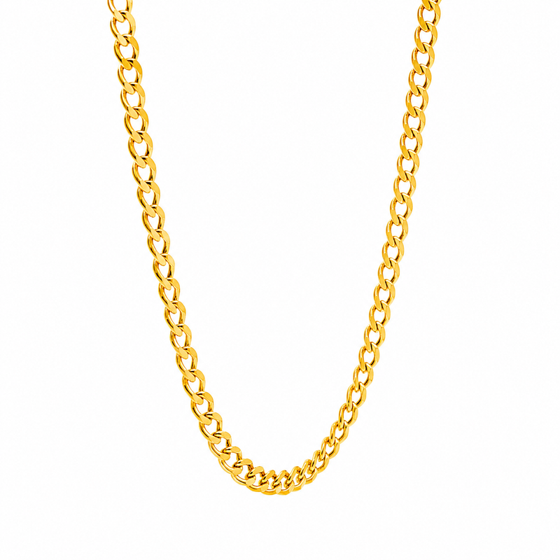 21K Gold Curb Chain 3.4mm 71482