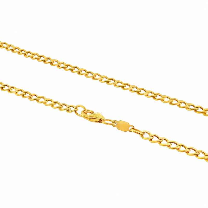 21K Gold Curb Chain 3.4mm 71482