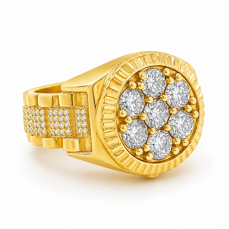 Custom Made Rolex Style Diamond Ring 67378